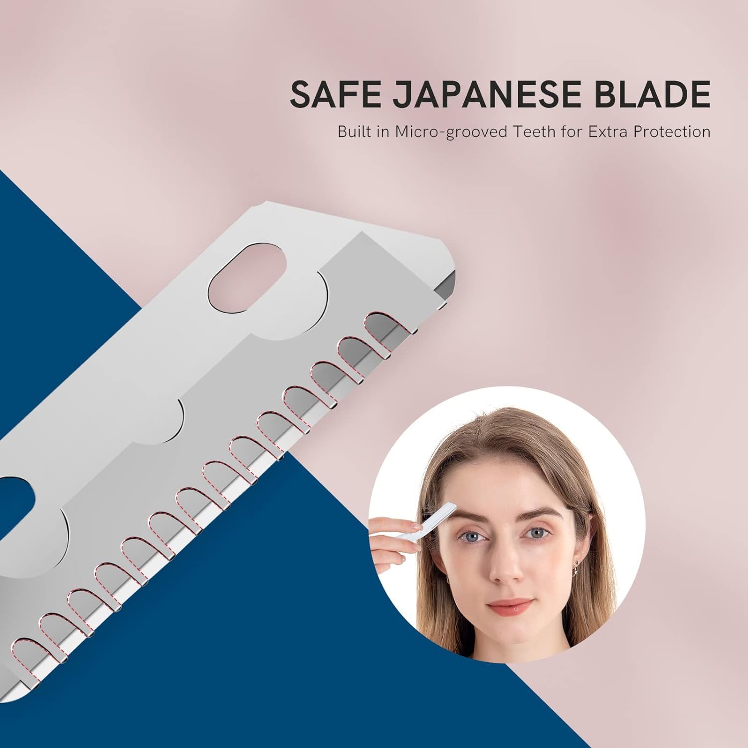 6 Pack Japanese Eyebrow Razors for Women - Ultra Sharp Precision Blades for Peach Fuzz Removal, Dermaplaning & Facial Hair Shaping | At-Home Salon Quality Exfoliating Tools for Smooth Skin Care Routine