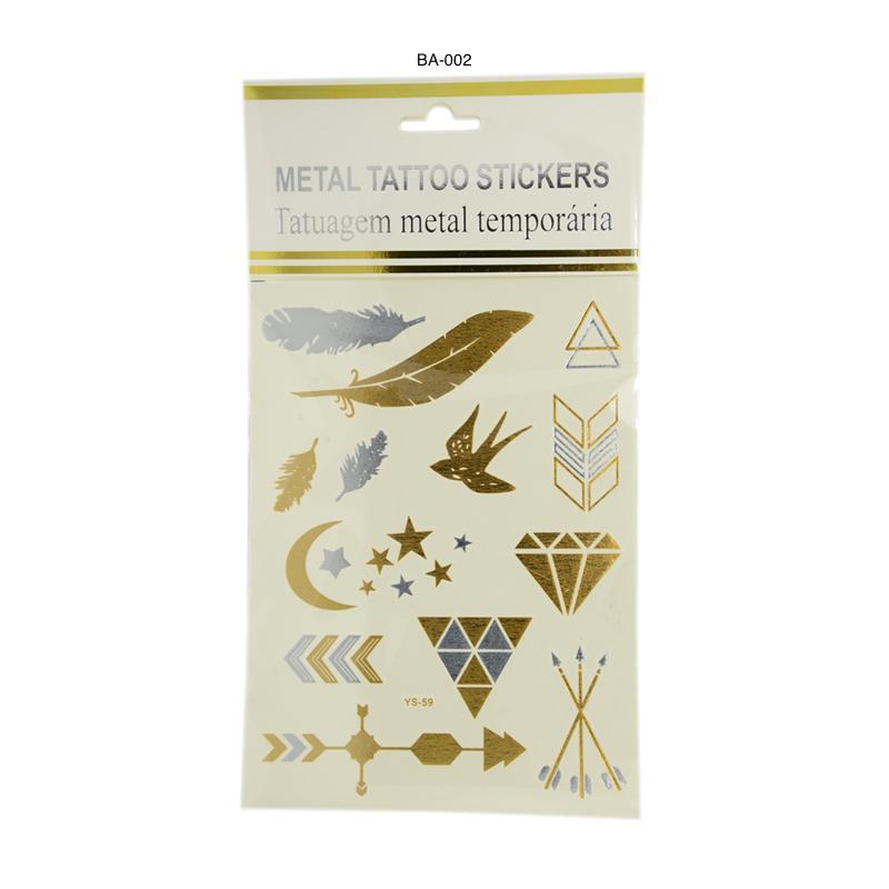 Metallic Temporary Tattoos for Women & Men - Shimmering Body Art Stickers for Parties, Festivals & Cosplay - Waterproof & Long Lasting