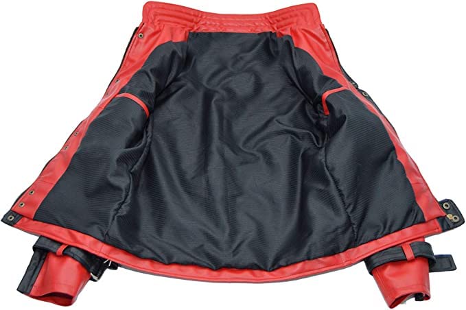 Akira Kaneda Red Motorcycle Leather Jacket for Men - Stylish Biker Jacket with Classic Design - Perfect for Riding, Cosplay, and Anime Fans