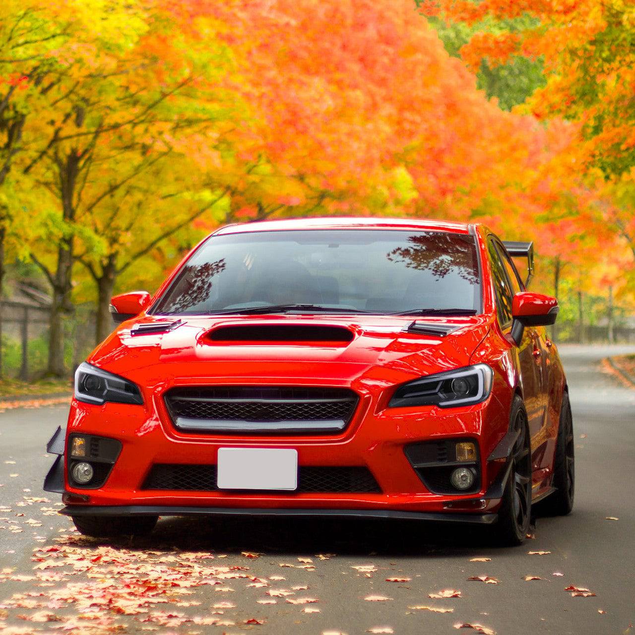Spec D Tuning LED Headlight for 2015-2021 Subaru Impreza WRX - Glossy Black Housing with Clear Lens, Sequential Turn Signal & LED Light Bar - Upgrade Your Car Lighting for Night Driving & Street Racing