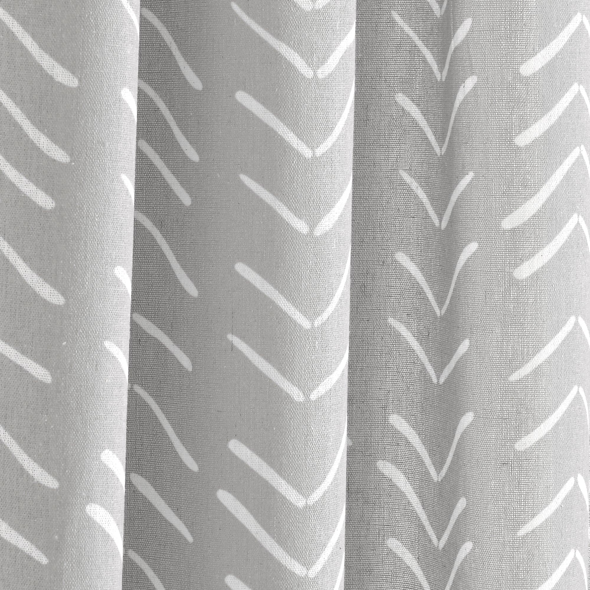 Hygge Modern Arrow Faux Linen Shower Curtain - Waterproof Bathroom Decor for Spa-Like Relaxation