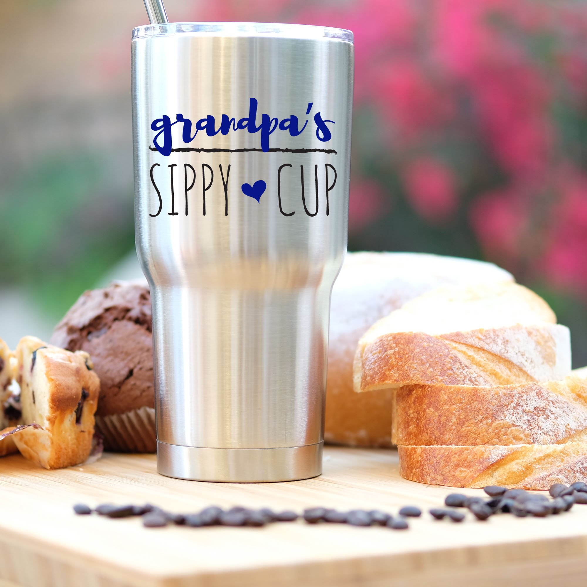 30oz Stainless Steel Tumbler with Lid - Vacuum Insulated Double Wall Travel Mug - Grandpa's Sippy Cup Value Pack - American Made - Perfect for Hot/Cold Drinks at Home, Office or Outdoor Adventures