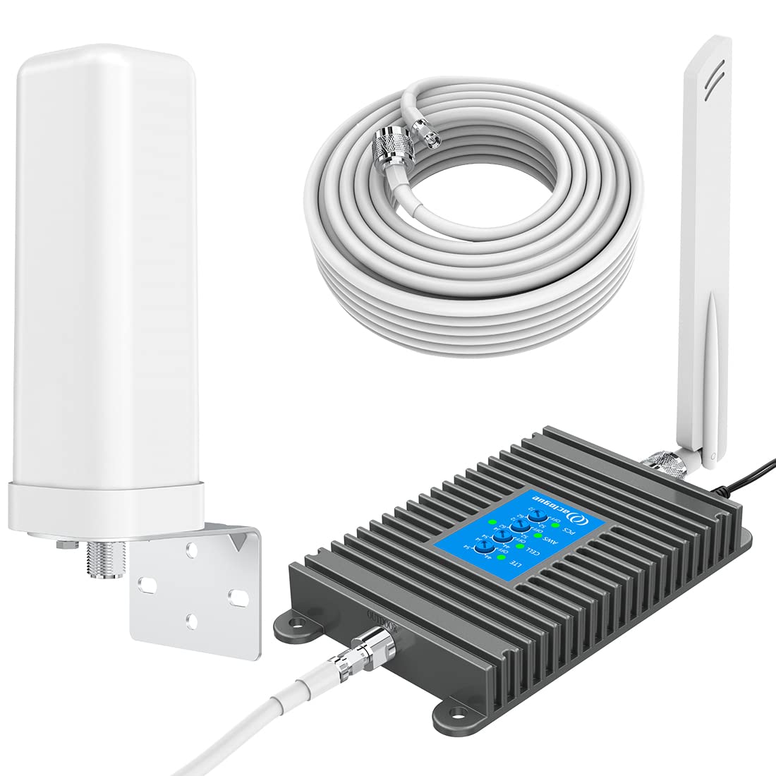 5G 4G LTE Cell Phone Signal Booster for Home & Office - FCC Approved Omni-Directional Antenna Kit for Verizon, AT&T, T-Mobile & All US Carriers - Covers 4000 Sq.Ft - Perfect for Remote Work, Rural Areas & Weak Signal Zones