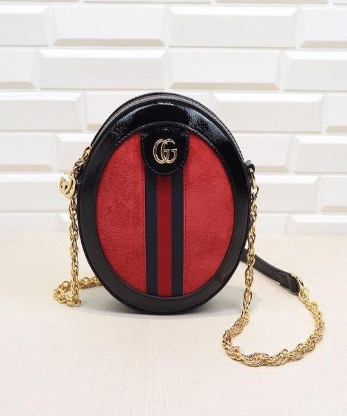 Gucci Ophidia Mini Round Shoulder Bag in Red | Vintage GG Canvas Crossbody Purse for Women | Perfect for Date Night, Travel & Everyday Use