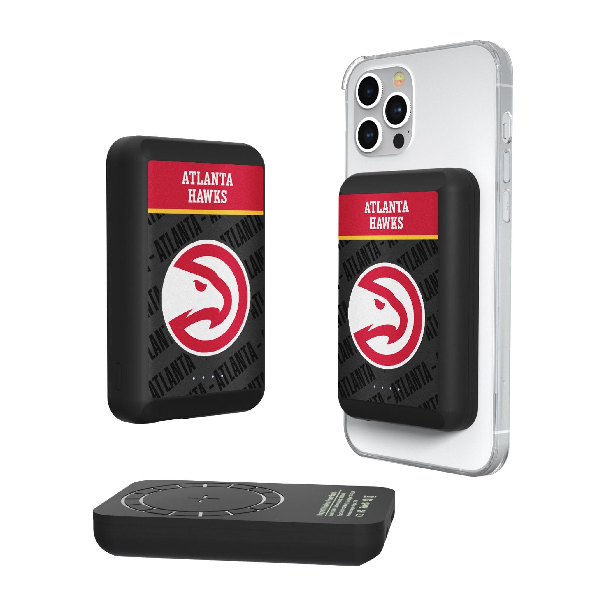 Atlanta Hawks NBA Wireless Magnetic Power Bank 10000mAh - Portable Phone Charger for iPhone, Samsung, AirPods | Perfect for Travel, Work, and Game Day