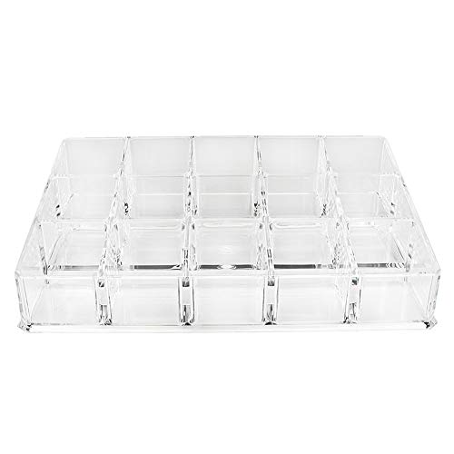 15 Grid Nail Polish Holder & Storage Box - Safe & Beautiful Organizer for Manicure, Home, College Dorm | Perfect for Salon Professionals & DIY Nail Art Enthusiasts