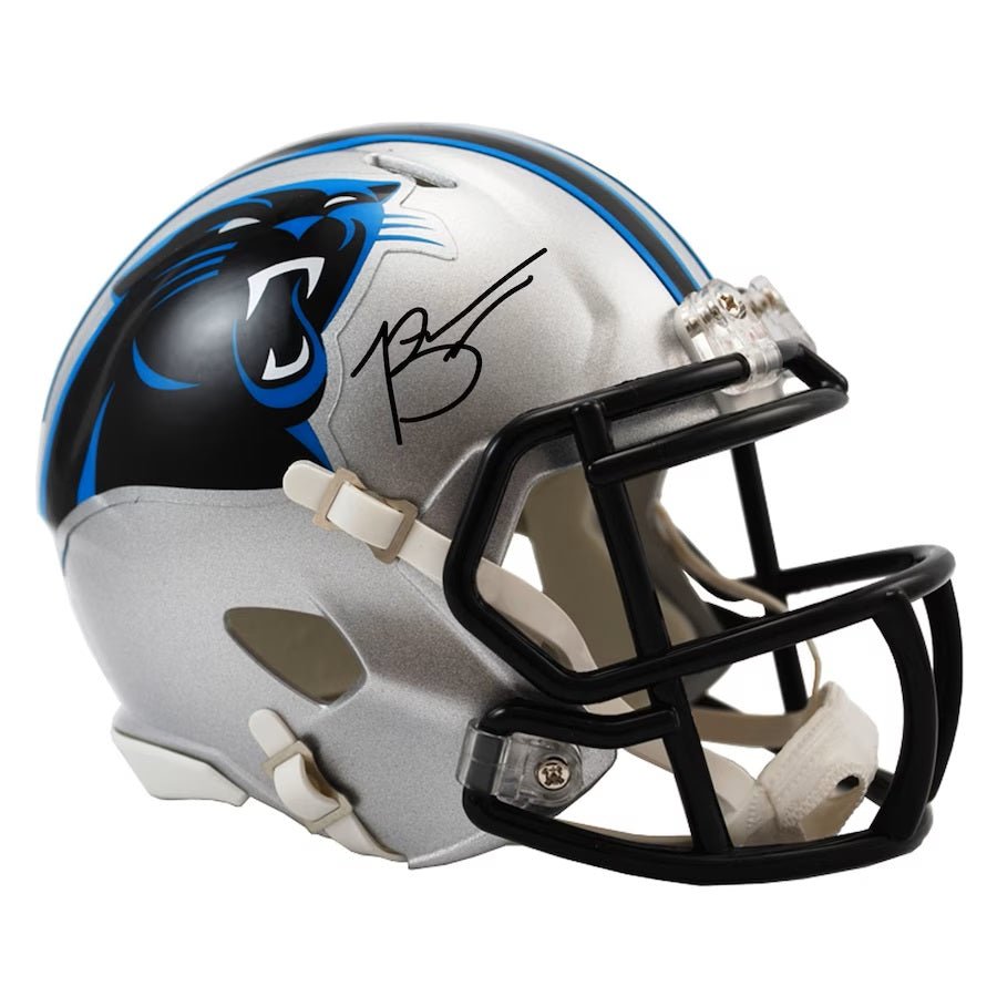 Bryce Young Autographed Carolina Panthers Mini Speed Helmet - Officially Licensed NFL Collectible - Perfect for Football Fans, Sports Memorabilia Collectors, and Game Room Decor