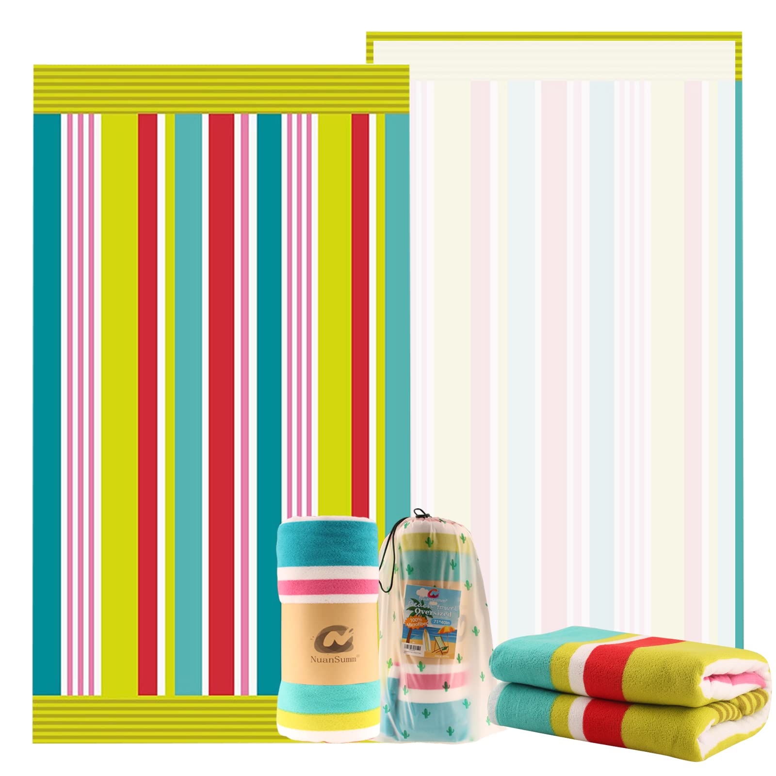 **Premium Microfiber Beach Towel - Oversized 71x40 Inch, Ultra Soft & Super Absorbent, Quick-Dry Sand-Free Blanket for Beach, Pool, Picnic, Travel, Yoga - Perfect for Adults, Women, Kids**    *(Use Cases: Ideal for beach outings, poolside lounging, picnics, travel, yoga sessions, and outdoor adventures.)*
