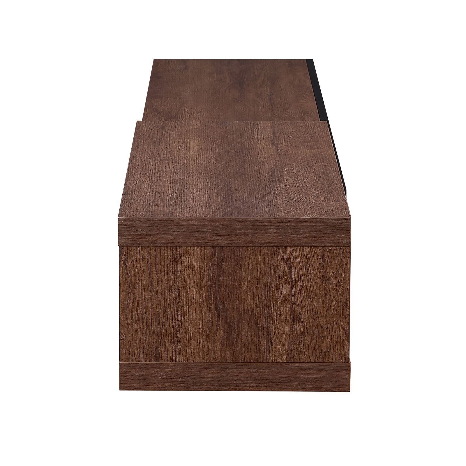 Criterion Durham Extendable TV Stand 260cm - Dark Oak Lowline Media Console for Living Room, Bedroom & Home Theater