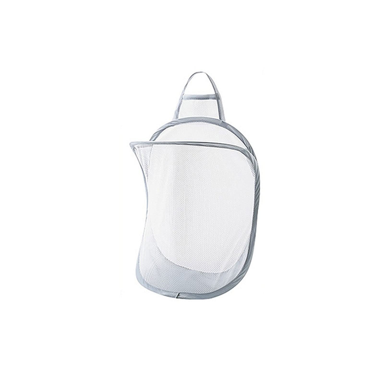 Foldable Laundry Basket Organizer - Mesh Storage Bag for Dirty Clothes, Bathroom & Household Use - Space-Saving Wall Hanging Clothes Hamper for Small Spaces & Dorm Rooms