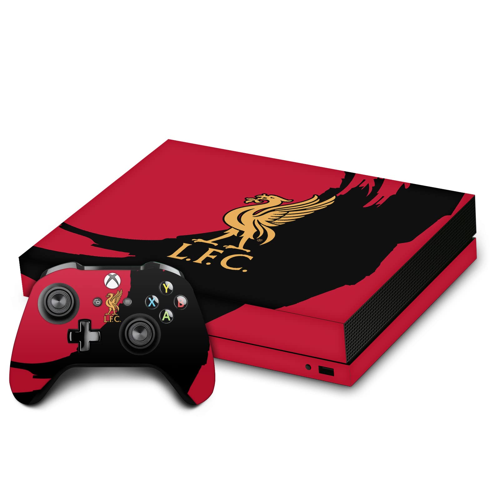 Official Licensed Liverpool FC Vinyl Skin Sticker for Xbox One X Console & Controller Bundle - Perfect for Gaming Enthusiasts & Football Fans