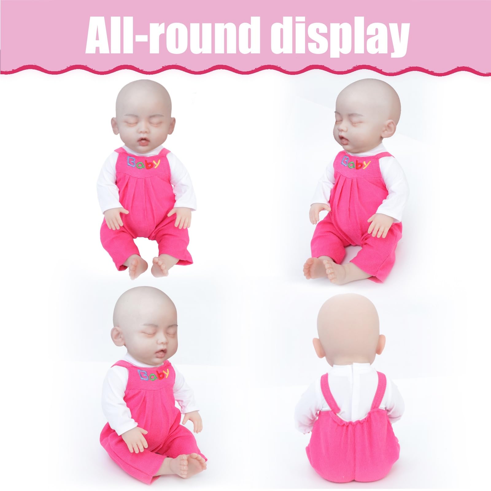 19 Inch Realistic Silicone Reborn Baby Doll - Lifelike Sleeping Girl Doll with Soft Waterproof Body | Perfect for Collectors, Photography Props, and Therapy Comfort