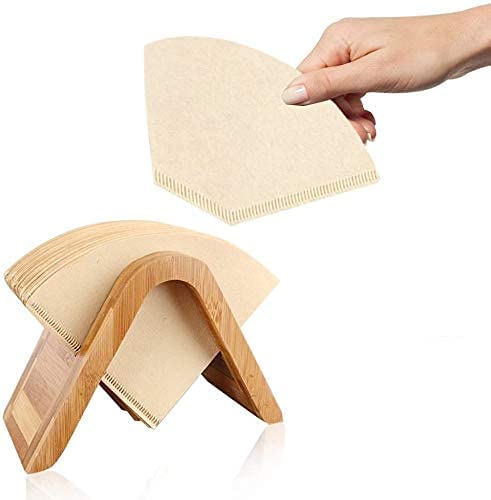 Premium Bamboo Coffee Filter Holder - Durable Wooden Paper Filter Dispenser Rack for Espresso & Drip Coffee Makers - Perfect for Kitchen Countertop & Coffee Station Organization