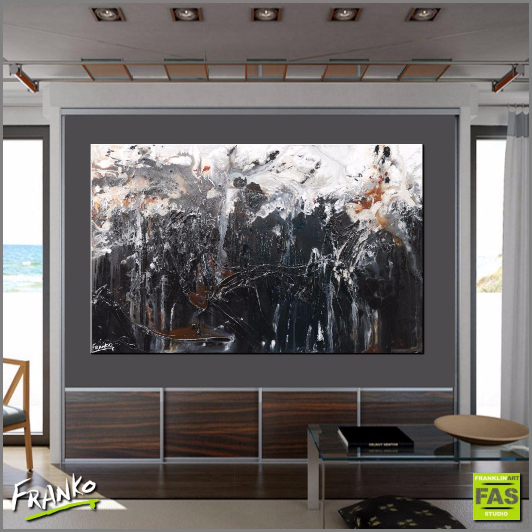 160cm x 100cm Black Abstract Wall Art Painting - Modern Canvas Artwork for Living Room, Bedroom & Office Decor