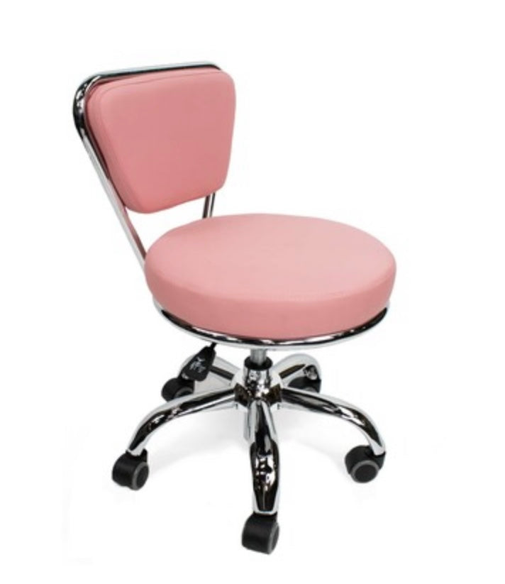 Dayton Rolling Stool - Adjustable Height Rolling Chair with Wheels for Salon, Workshop, and Office Use