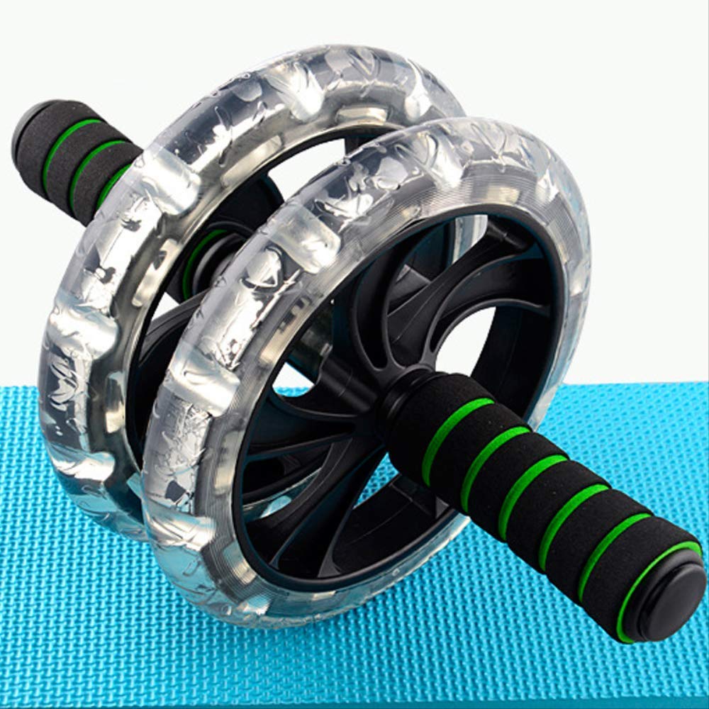 SH-CHEN Extra Large Silent Ab Wheel - 20cm Dual Wheel Abdominal Roller for Core Workouts | Home Gym & Office Fitness Equipment