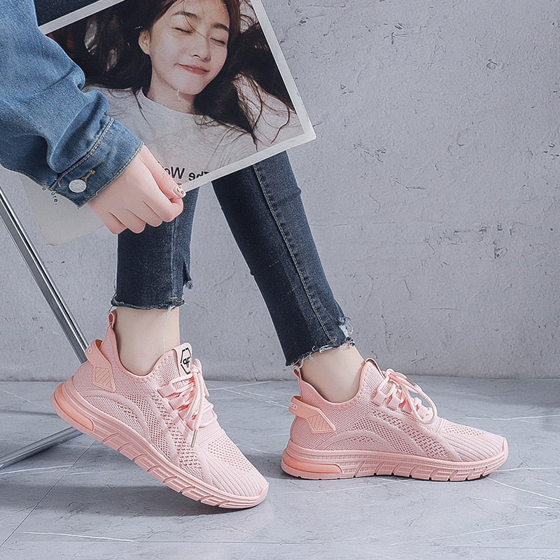 Breathable Women's Sports Casual Shoes - Lightweight Comfort for Running, Walking & Gym Workouts