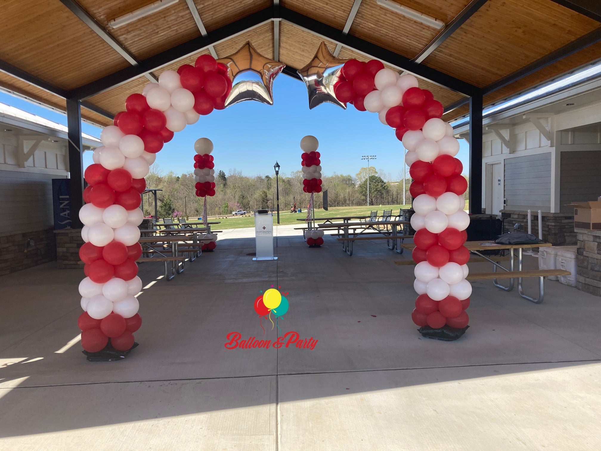 Shooting Star Balloon Column Set for Party Decorations - Glow in The Dark Balloon Stand for Birthday, Wedding, Baby Shower & Special Events