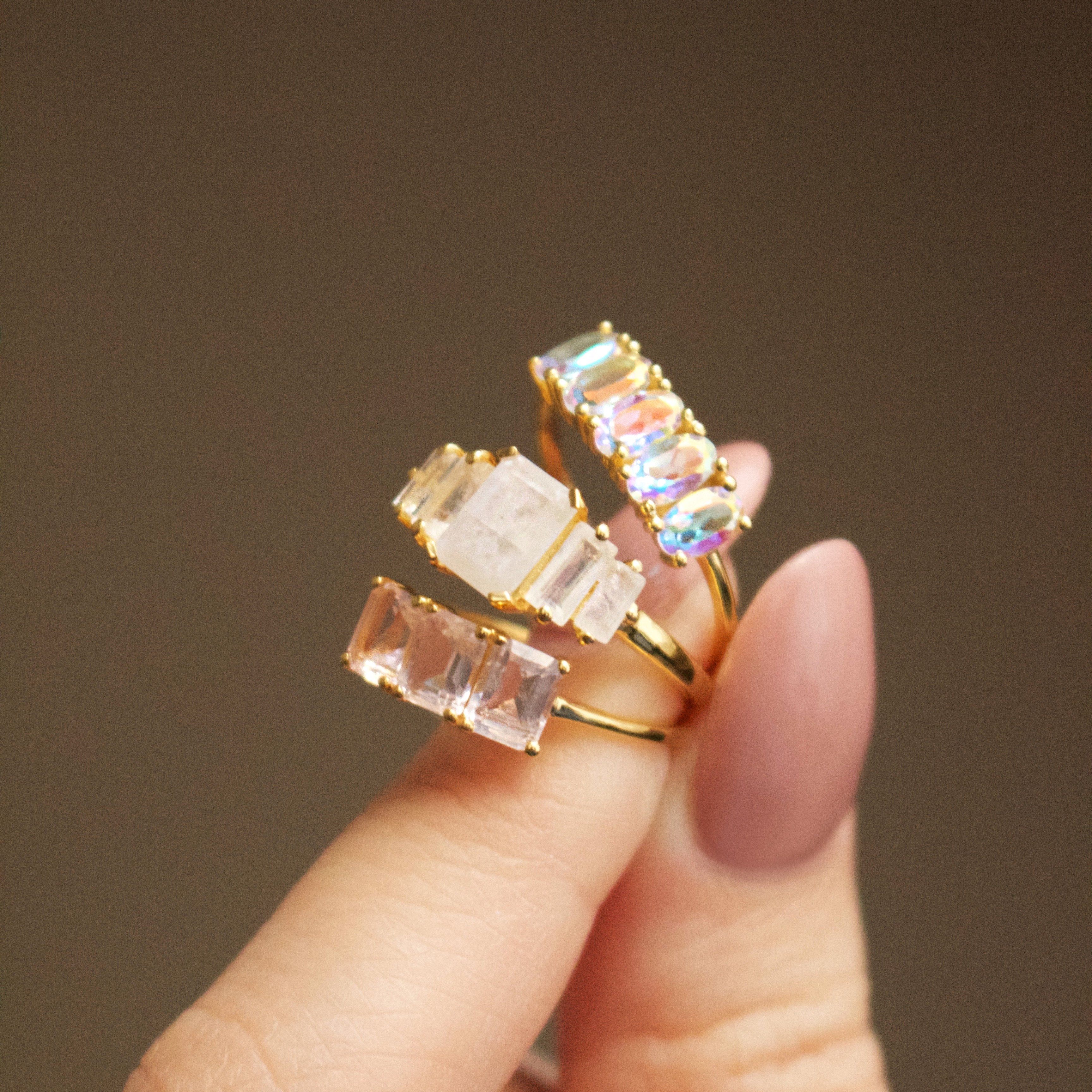 Moonstone Silver Ring for Women - Elegant Bohemian Jewelry for Everyday Wear & Special Occasions