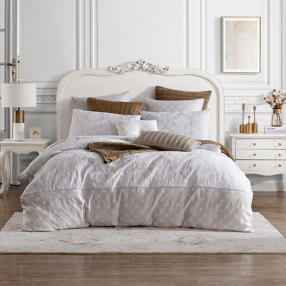 Chantilly Linen Quilt Cover Set - Queen Size Bedding | Soft & Breathable Luxury Bedding for Master Bedroom & Guest Room