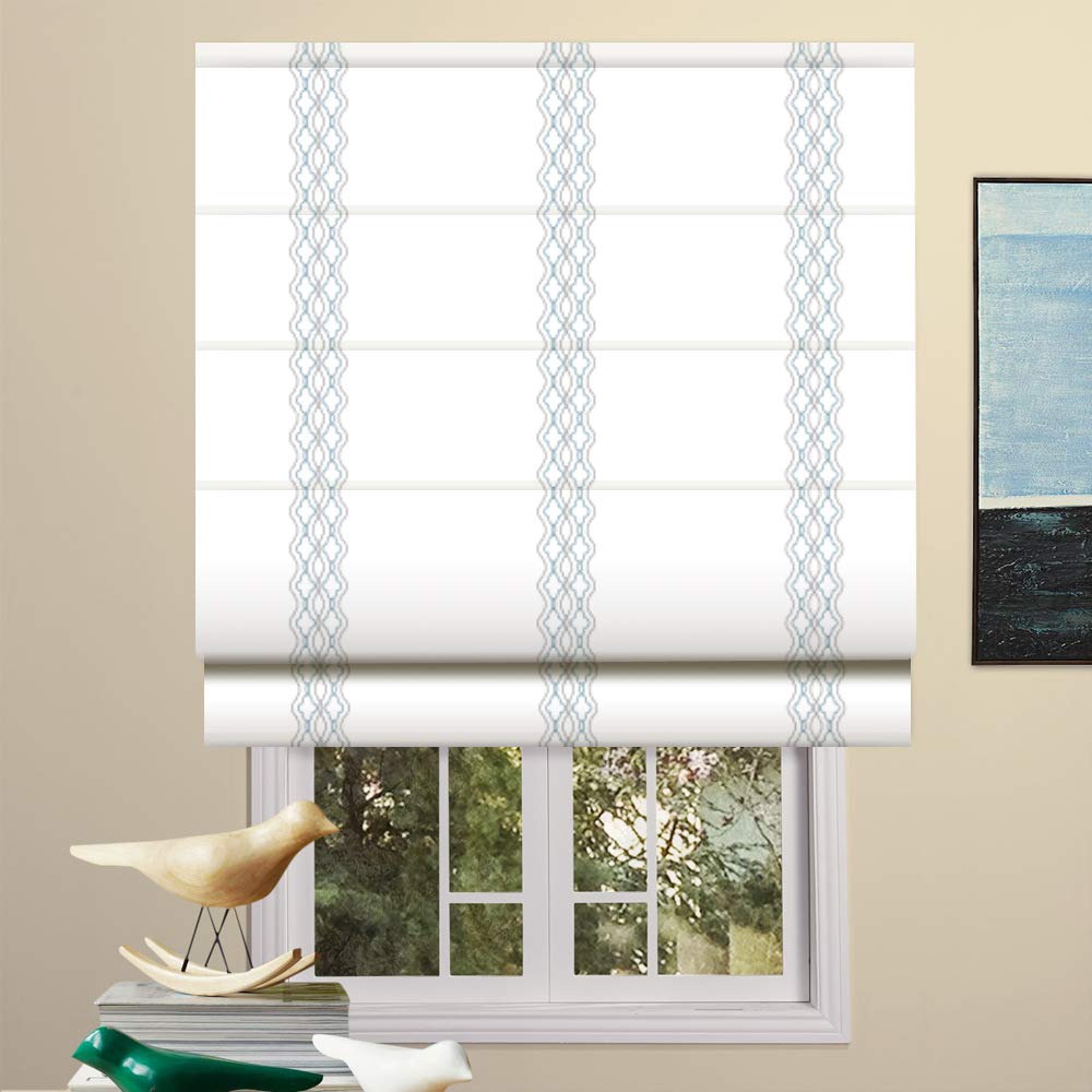 Custom Geometric Roman Shades - 52