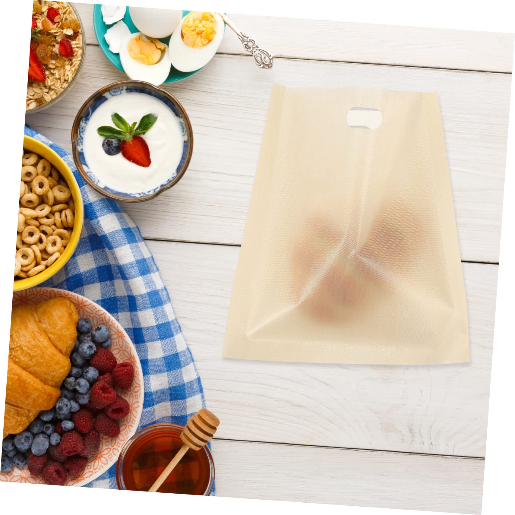 5 Pcs Reusable Non-Stick Toaster Bags for Grilled Cheese, Sandwiches & Snacks - Safe for Toaster & Microwave - Perfect for Breakfast, Lunch & On-the-Go Meals
