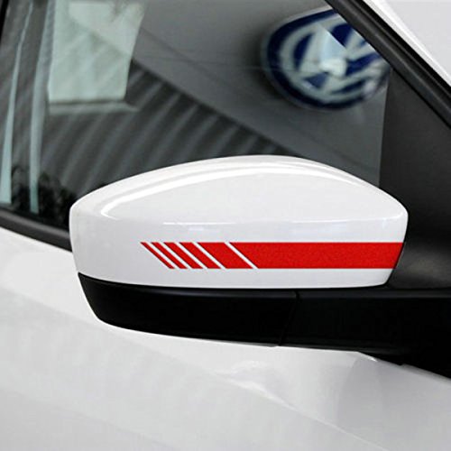 2pcs Yellow Vinyl Stripe Decal Emblem Rear View Mirror Covers for Mercedes - Car Accessories for Style & Protection (Perfect for Customization & Car Shows)