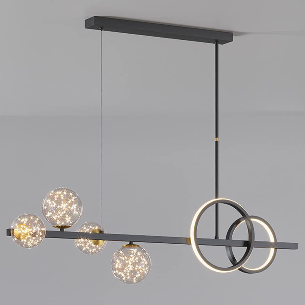 Modern Metal LED Pendant Light Fixtures - Dimmable 3-Color Adjustable Ceiling Light for Kitchen Island & Dining Room (50W/60W) - Perfect for Home Decor, Restaurant Lighting, and Office Spaces