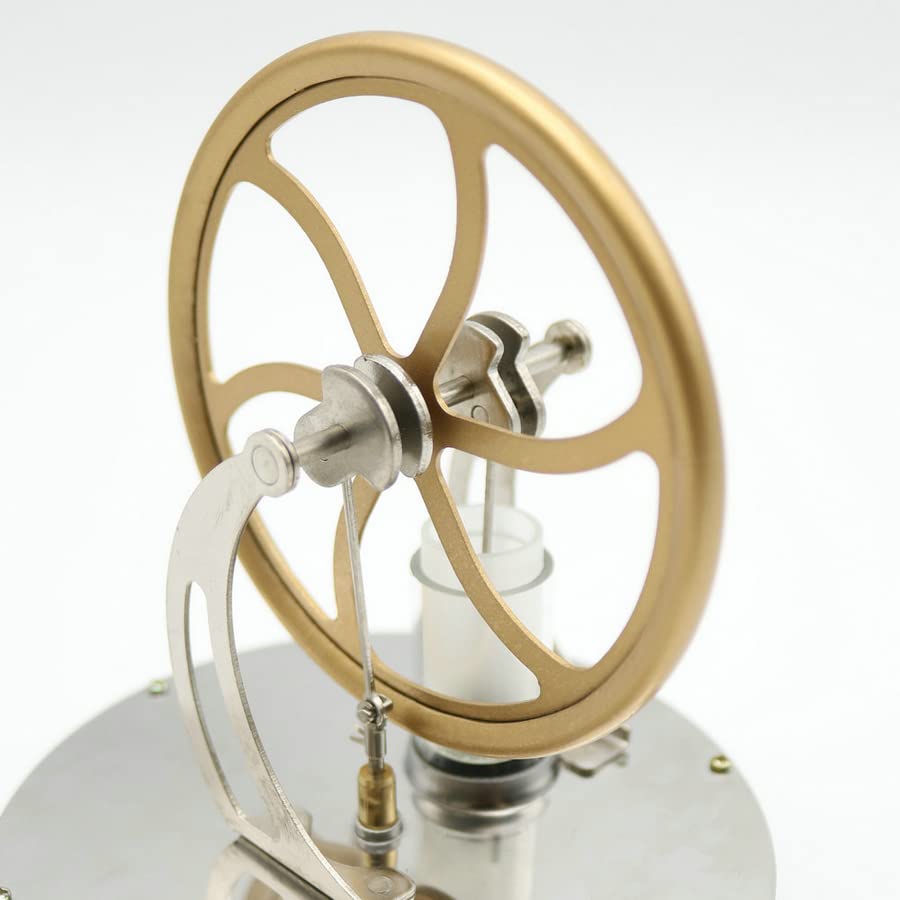 Mini Low Temperature Stirling Engine Model - Educational DIY Steam Heat Powered Motor Kit for Science Experiments & STEM Learning