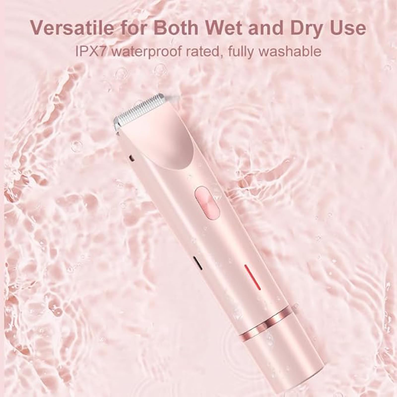 Viovex 2 in 1 Electric Hair Trimmer & Bikini Shaver for Women - Rechargeable Multifunctional Body Groomer for Legs, Arms, Underarms & Bikini Area - Smooth & Painless Hair Removal (Pink) | Perfect for Travel, Gym & Home Use