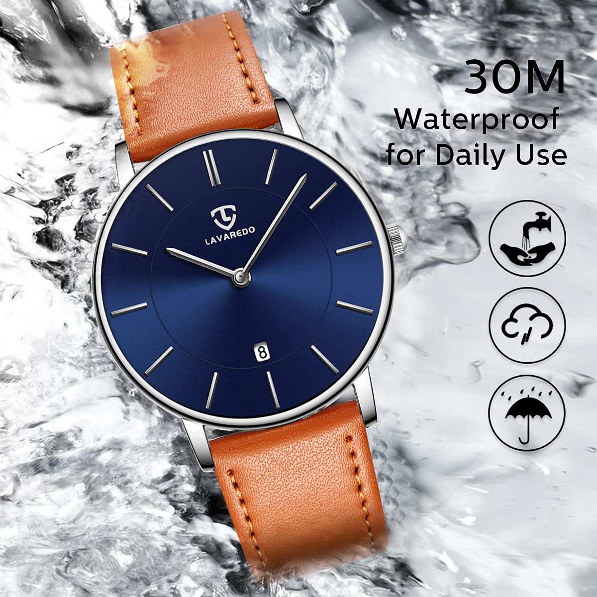 BEN NEVIS Men's Minimalist Analog Watch with Date & Leather Strap - Stylish Fashion Timepiece for Business, Casual & Everyday Wear