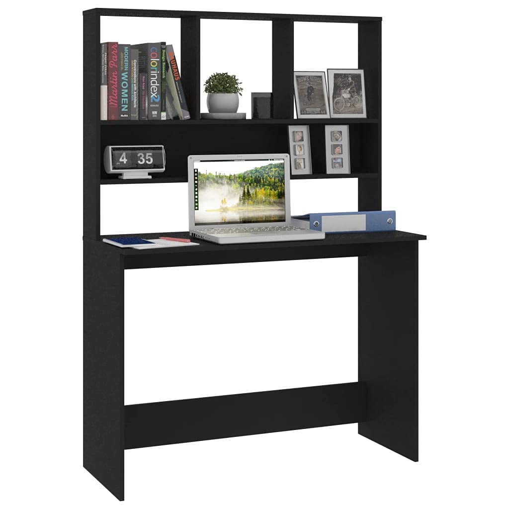 Modern Home Office Computer Desk with Shelves - 43.3
