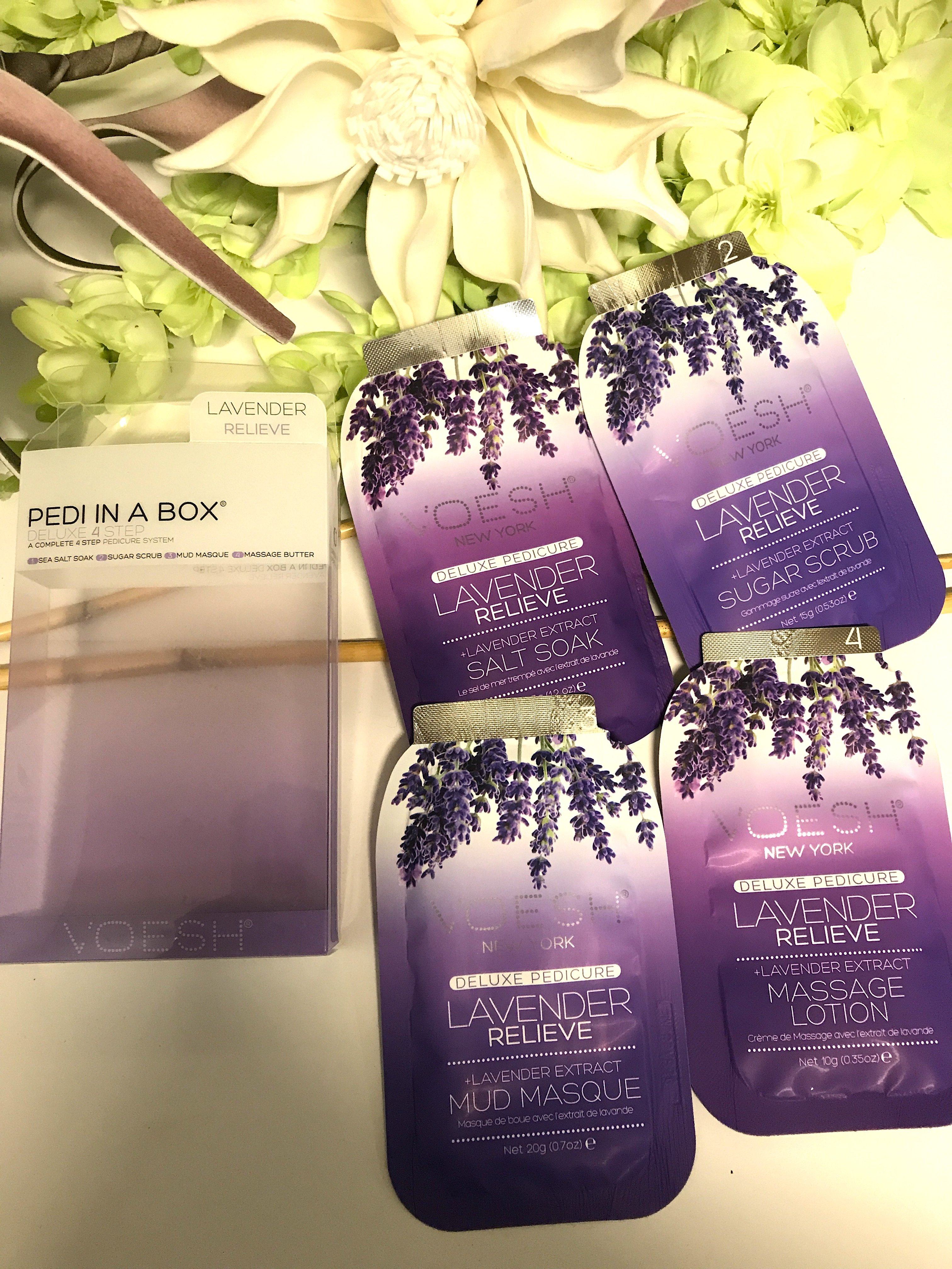 Voesh Pedi in a Box - Lavender Foot Scrub & Exfoliator for Soft, Smooth Feet | At-Home Spa Treatment for Callus & Dead Skin Removal | Perfect for Relaxation & Self-Care