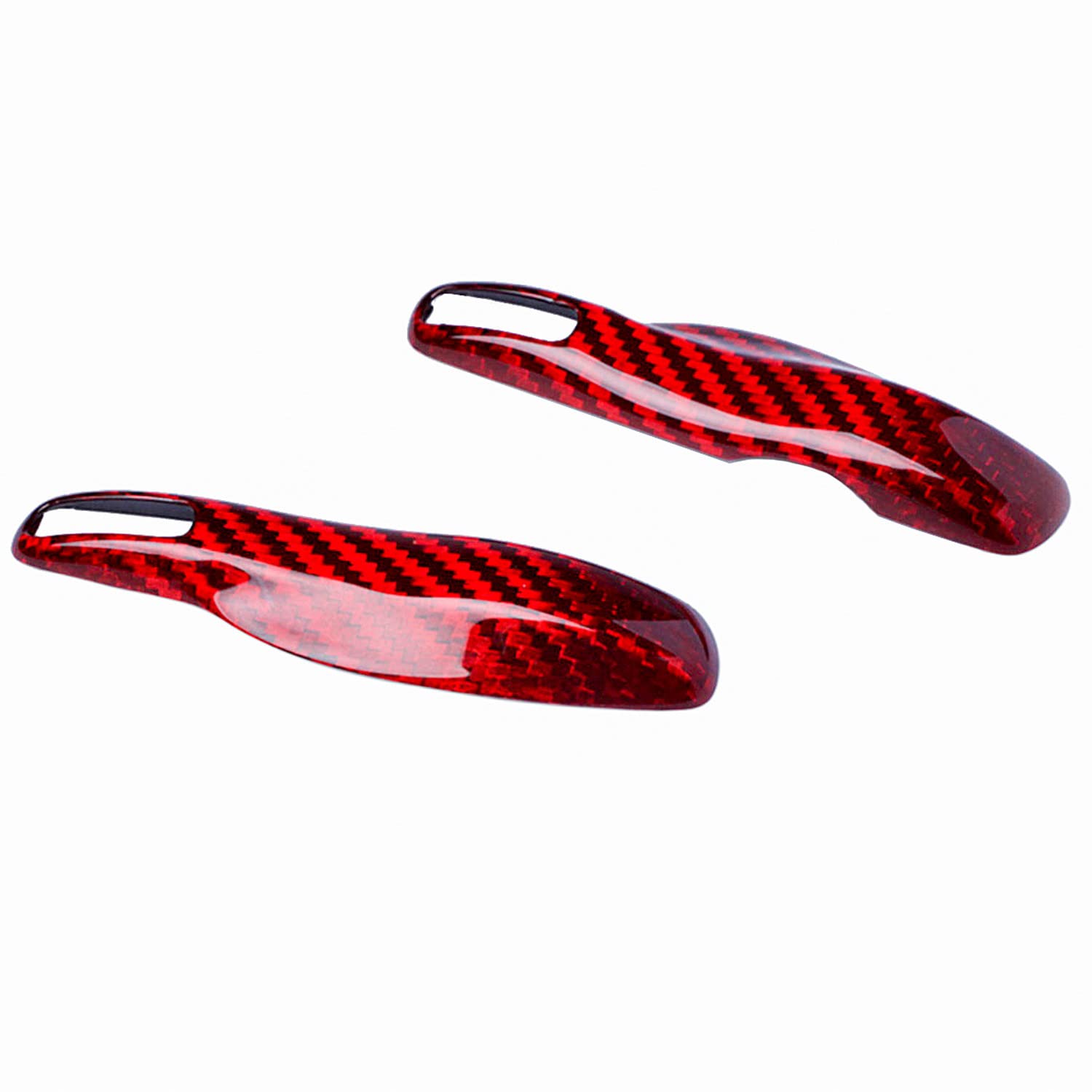Premium Carbon Fiber Key Fob Cover for Porsche 718/911/918 Spyder/Boxster/Cayenne/Cayman/Macan/Panamera - Glossy Red Replacement Key Case Protector | Car Key Protection for Daily Use & Luxury Vehicle Security