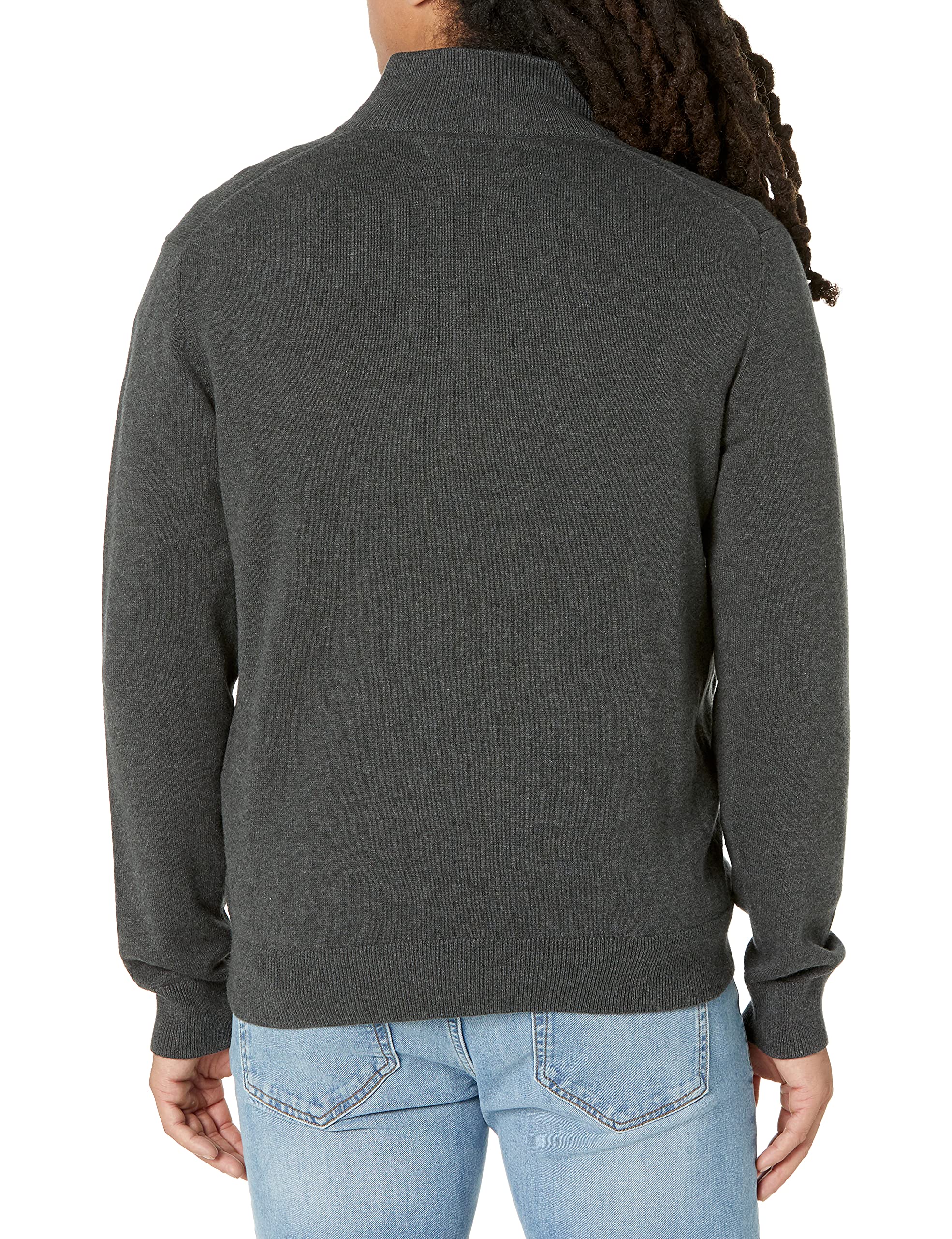 Amazon Essentials Men's Full-Zip Cotton Sweater Jacket - Casual Comfort for Fall & Winter - Perfect for Outdoor Activities, Work, and Everyday Wear