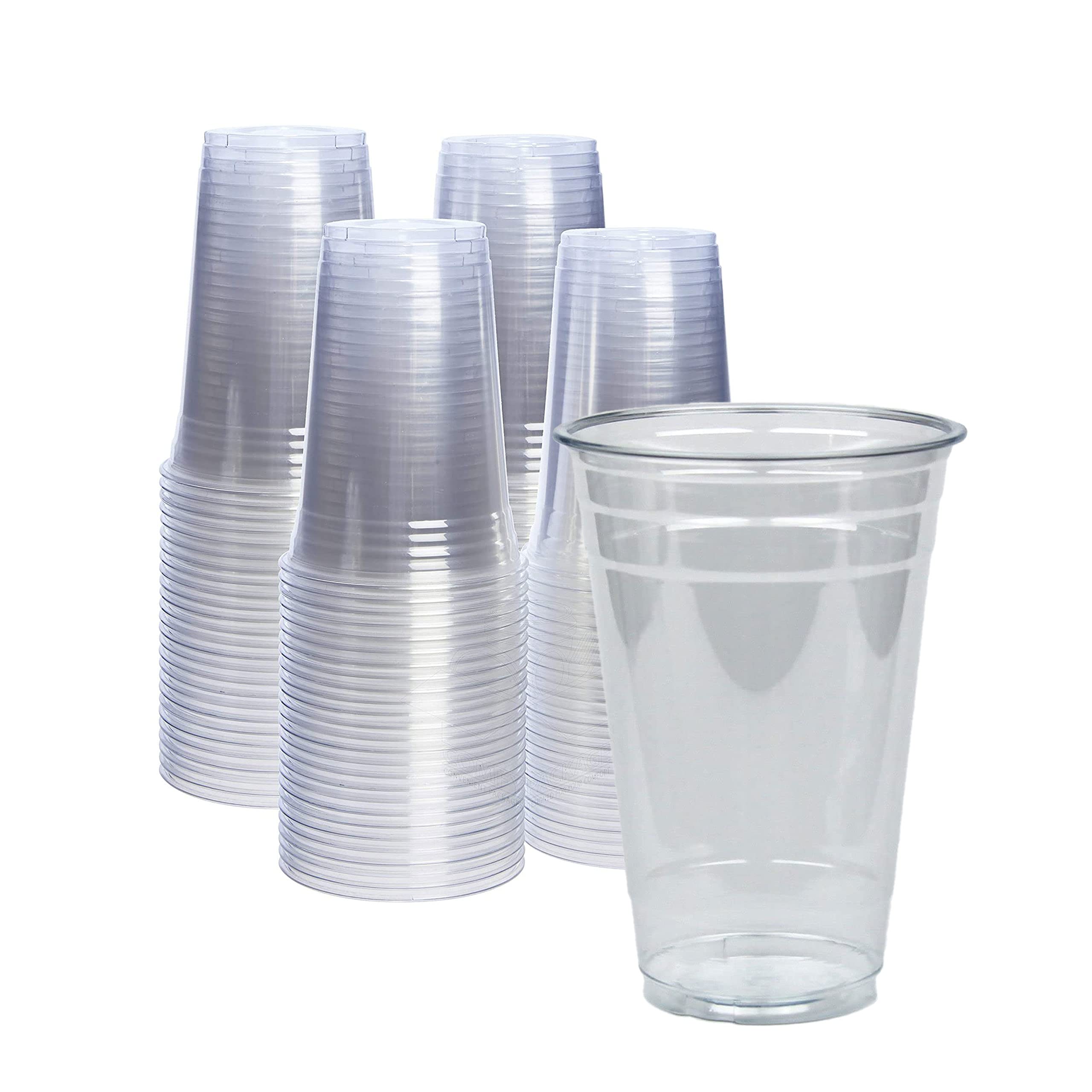 20oz Crystal Clear PET Plastic Cups - Case of 600, Disposable Drinkware for Parties, Events, Restaurants & Catering - BPA-Free, Durable & Eco-Friendly