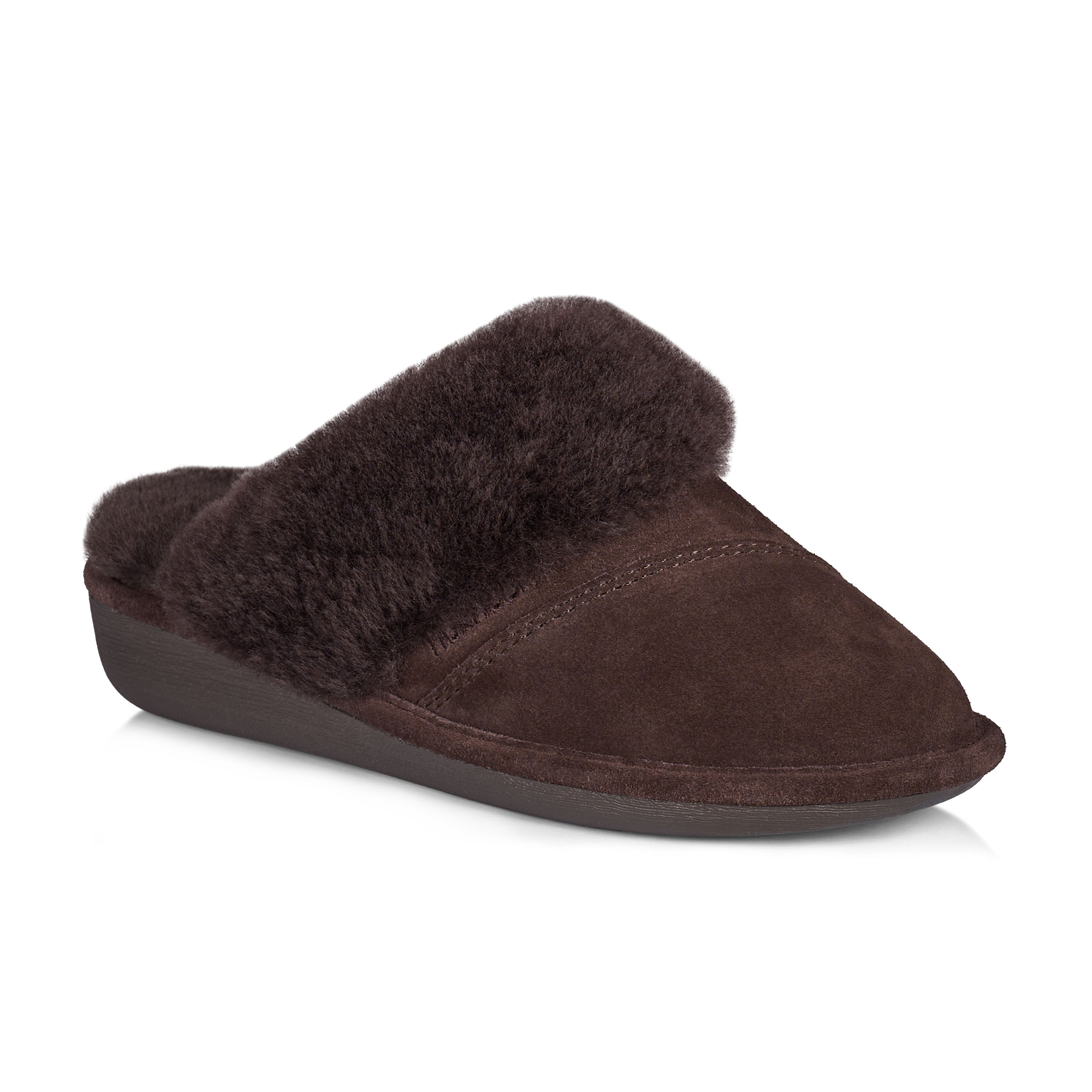 Joy Women's Fuzzy Memory Foam Slippers - Chocolate Brown - Soft Indoor House Shoes for Comfort & Warmth - Perfect for Relaxing at Home, Lounging, and Cold Weather