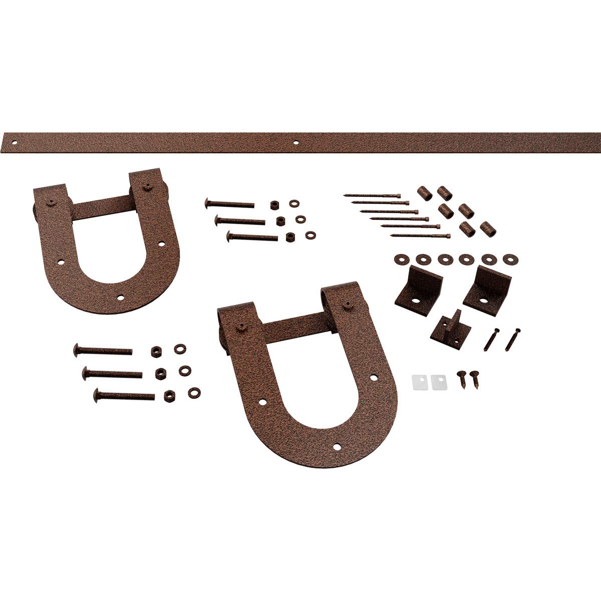 Premium GB60014H26CV Horseshoe Barn Door Hardware Kit - 1 3/4