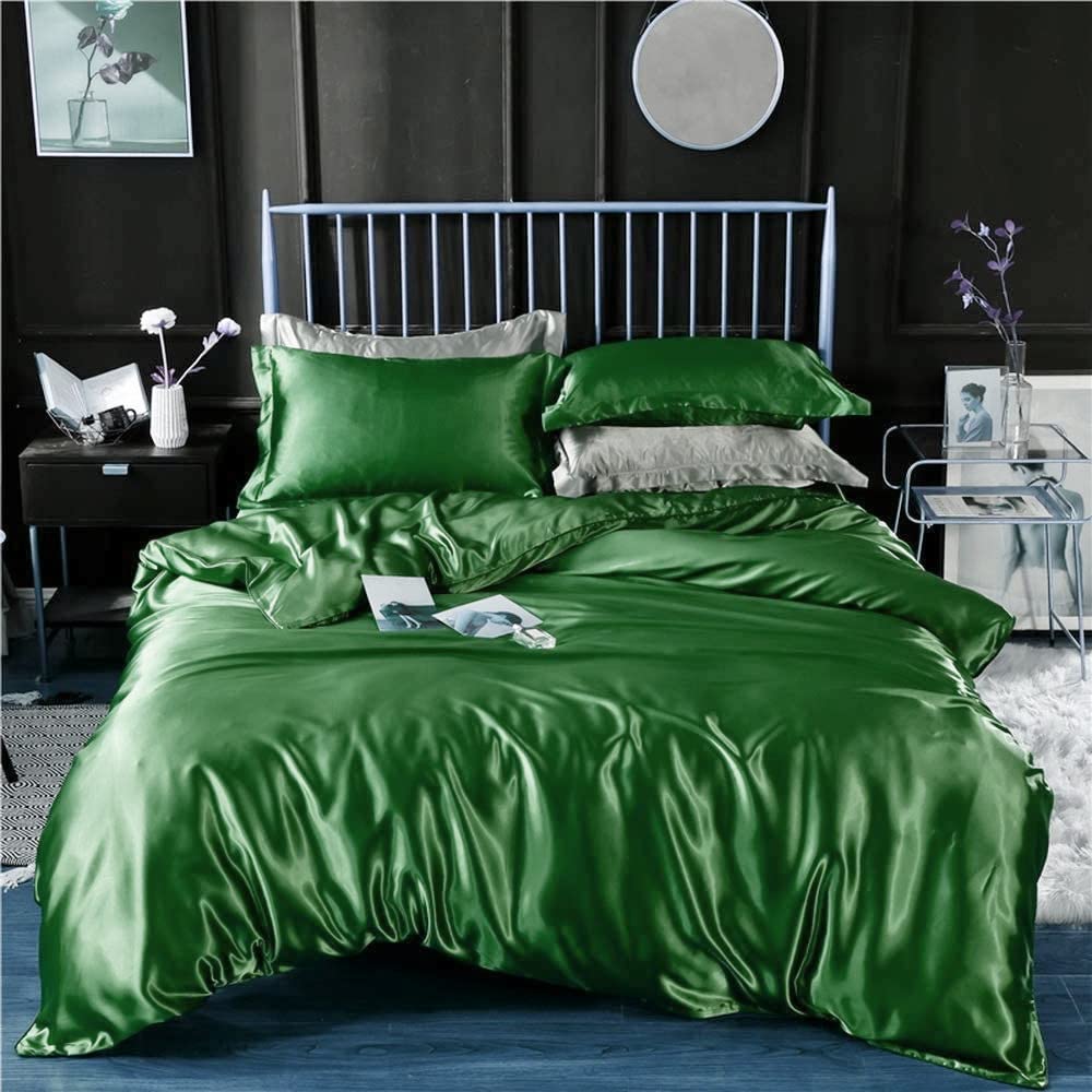 Luxury 7-Piece California King Comforter Set - Satin Bedding Collection (Comforter, Flat Sheet, Fitted Sheet) 19