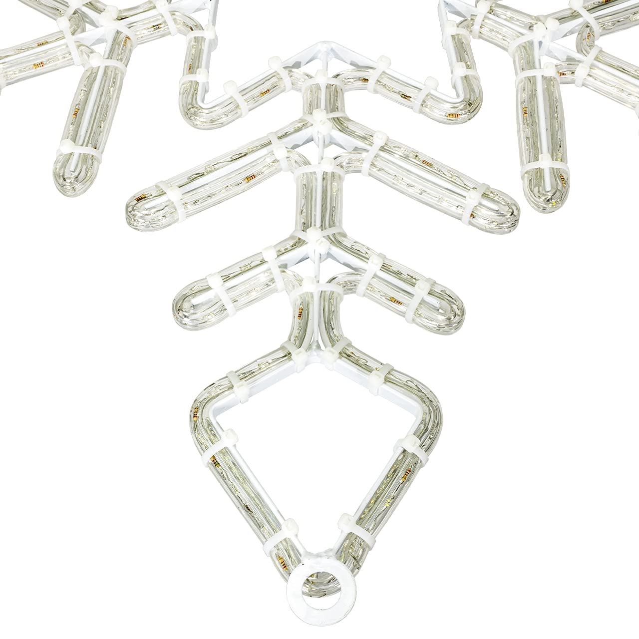 30 Inch Cool White LED Rope Light with Snowflake Design - Perfect for Christmas Decorations, Winter Weddings, and Outdoor Party Lighting