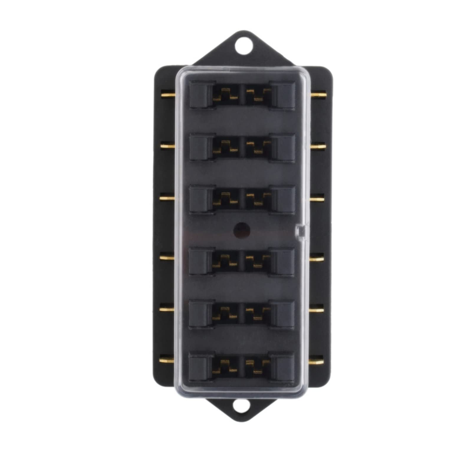 12V 6-Way Fuse Box Block - Waterproof Automotive Fuse Holder for Car, Truck, Boat & RV - 6 Circuit Blade Fuse Panel with LED Indicators - Perfect for Vehicle Electrical System Upgrades & DIY Installations