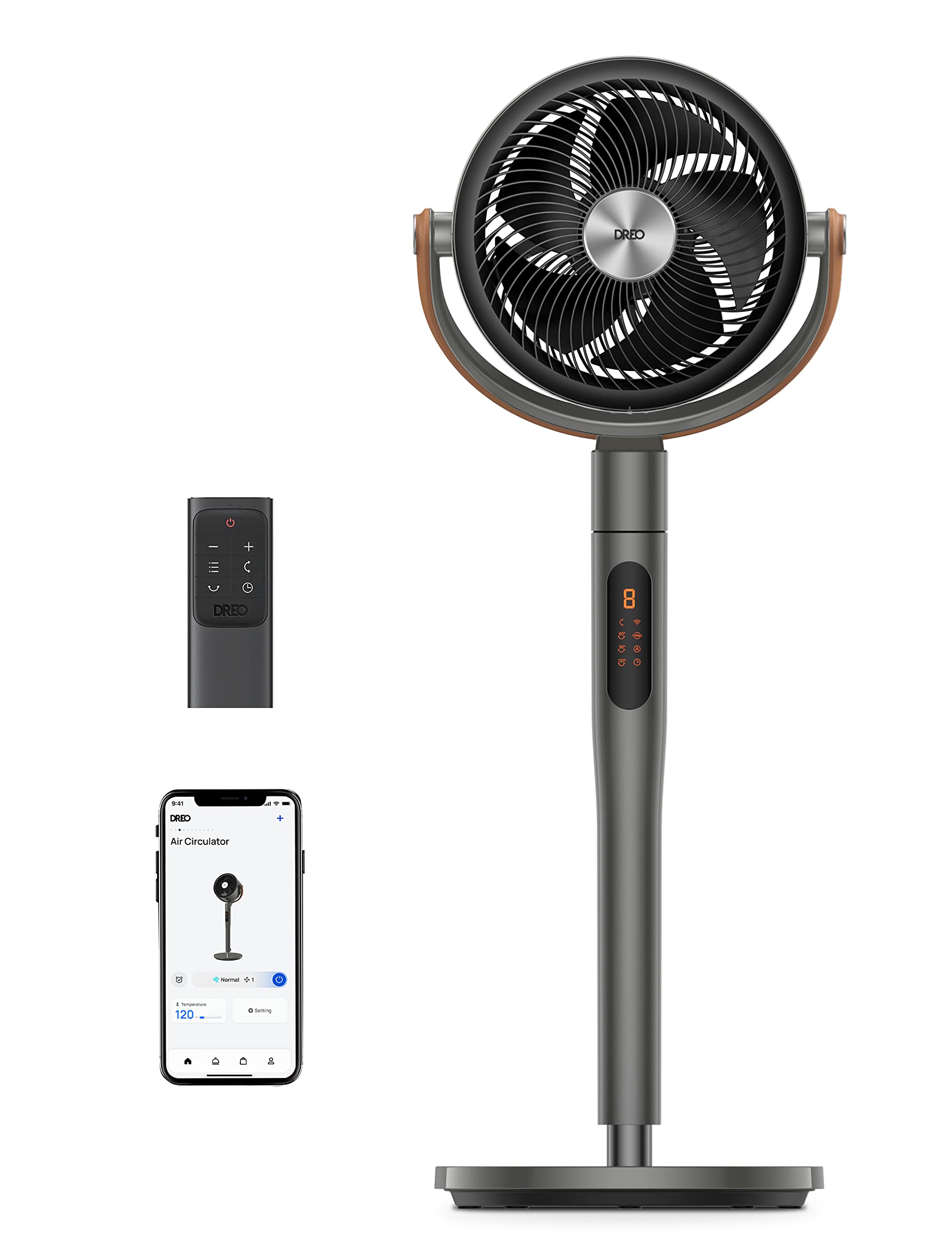 Dreo Smart Table Fan with Oscillating Base - Quiet Cooling Fan for Bedroom, Office & Home Use | Perfect for Desk, Nightstand & Workspace