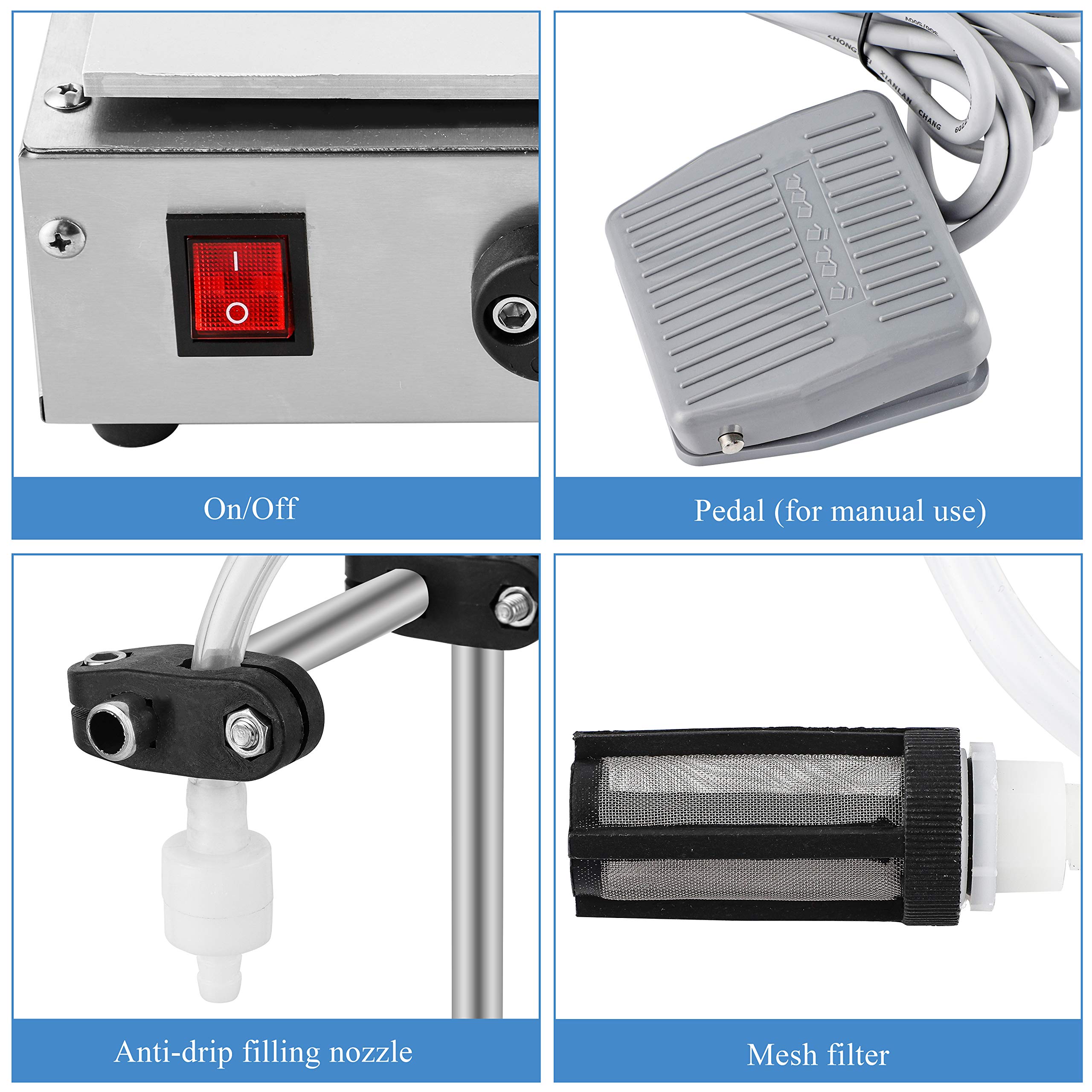 Hanchen 2-in-1 Automatic Liquid Filling Machine with Weighing System | 304 Stainless Steel Quantitative Dispenser for Water, Wine, Milk & Beverages | Perfect for Small Business, Home Brewing & Commercial Production