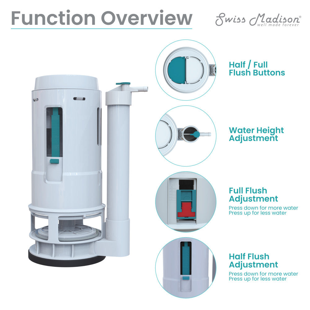 Ivy Fulton Flush Valve - High-Quality Toilet Tank Repair Kit for Efficient Water Saving - Perfect for Home, Office, and Commercial Restroom Maintenance