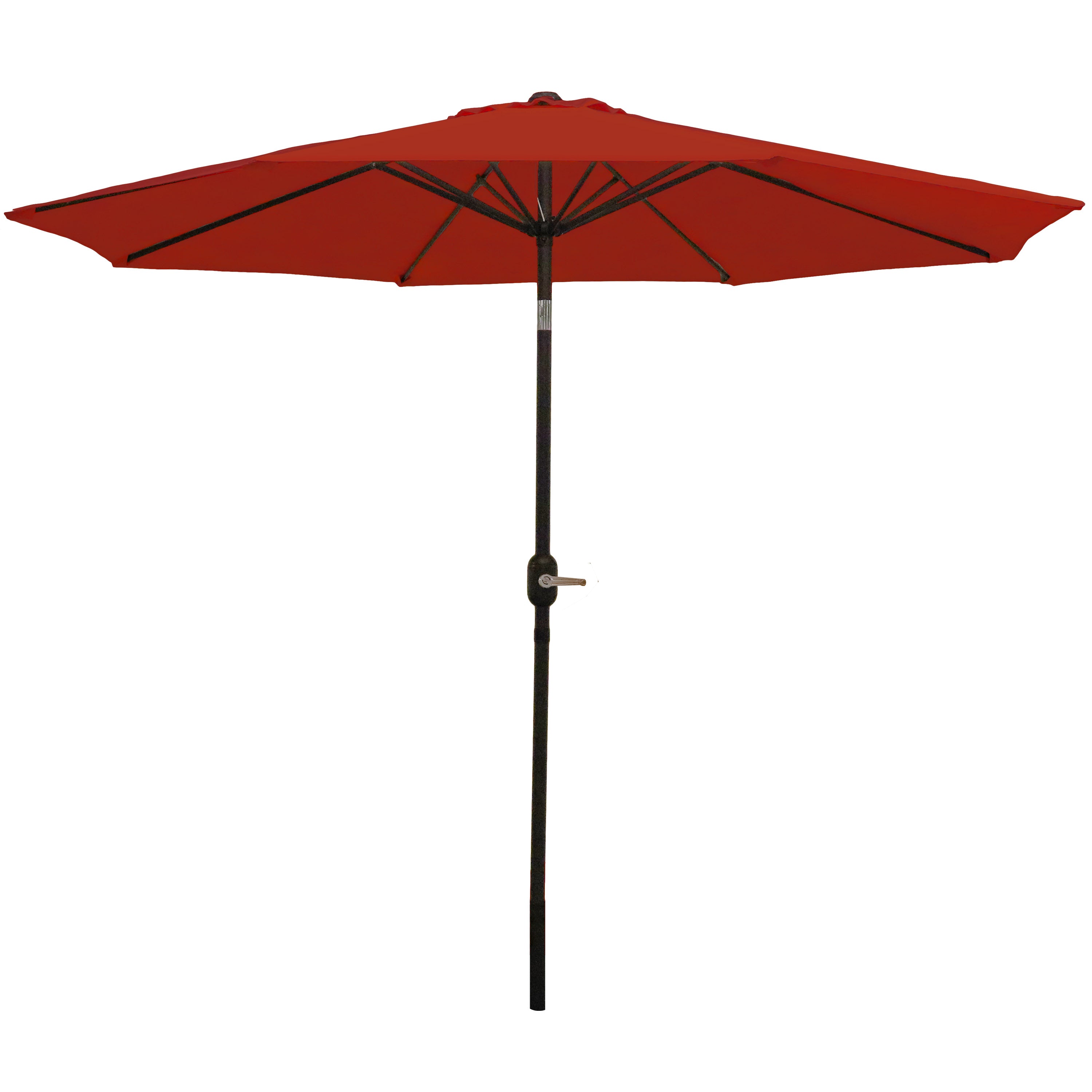 Sunnydaze 9-Foot Aluminum Outdoor Patio Umbrella with Tilt & Crank - Perfect for Poolside, Backyard, Deck, and Garden Shade