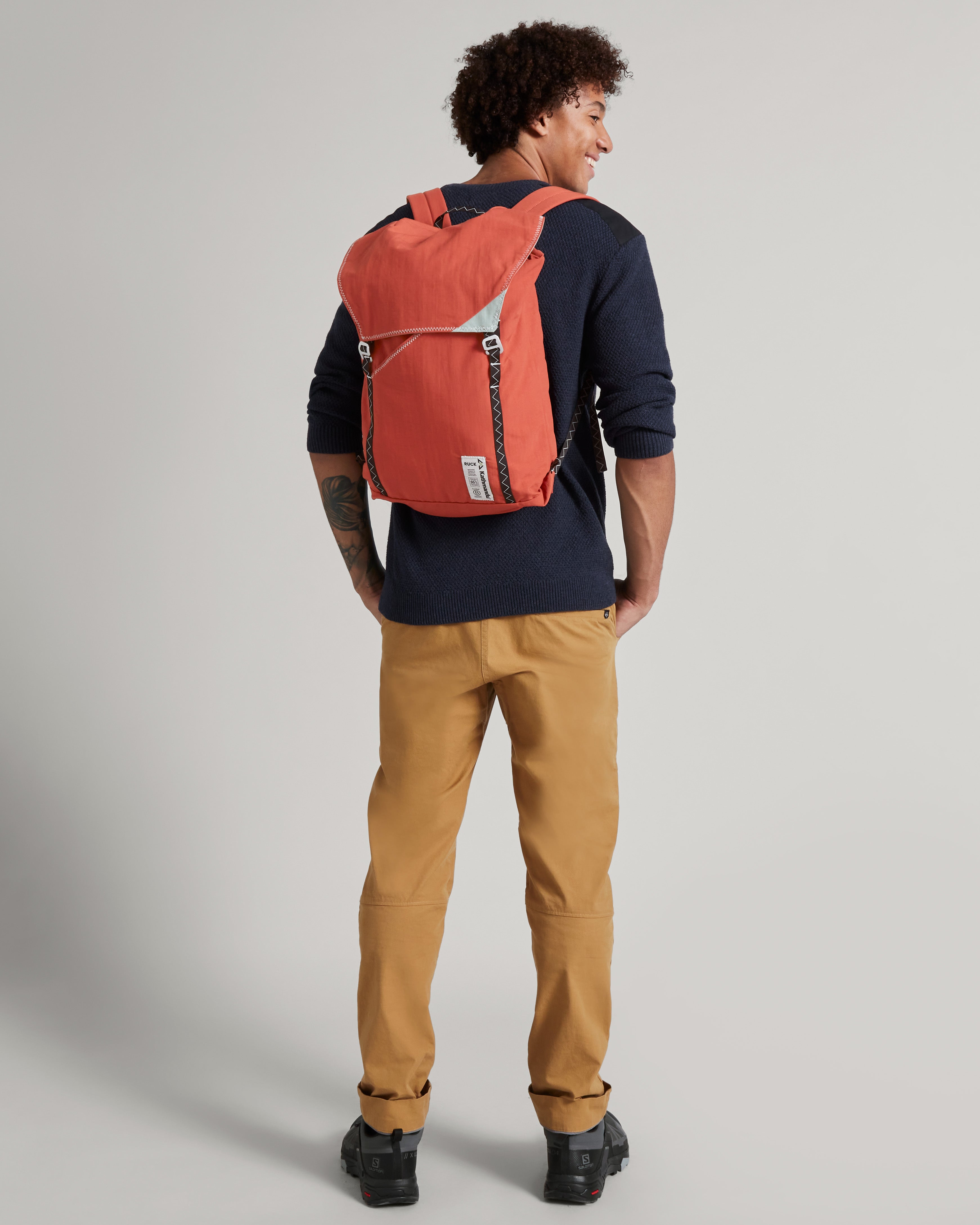 18L Rucksack Backpack - Red Earth/Gum Tree Color - Perfect for Hiking, Camping & Outdoor Adventures
