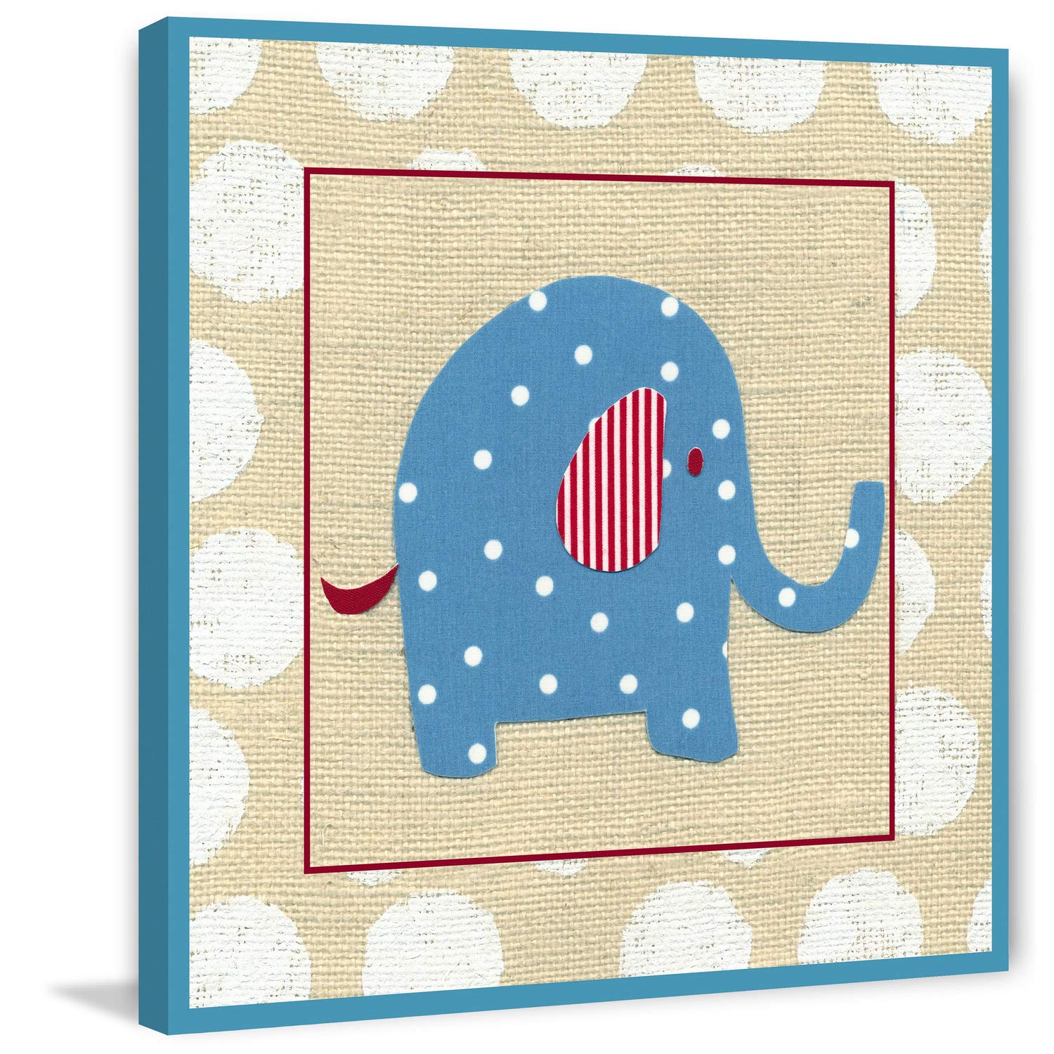 Katherine's Elephant Painting Print on Wrapped Canvas 48x48 - Modern Wall Art Decor for Living Room, Bedroom & Office - Marmont Hill