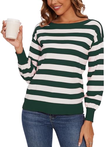 Green and White Striped