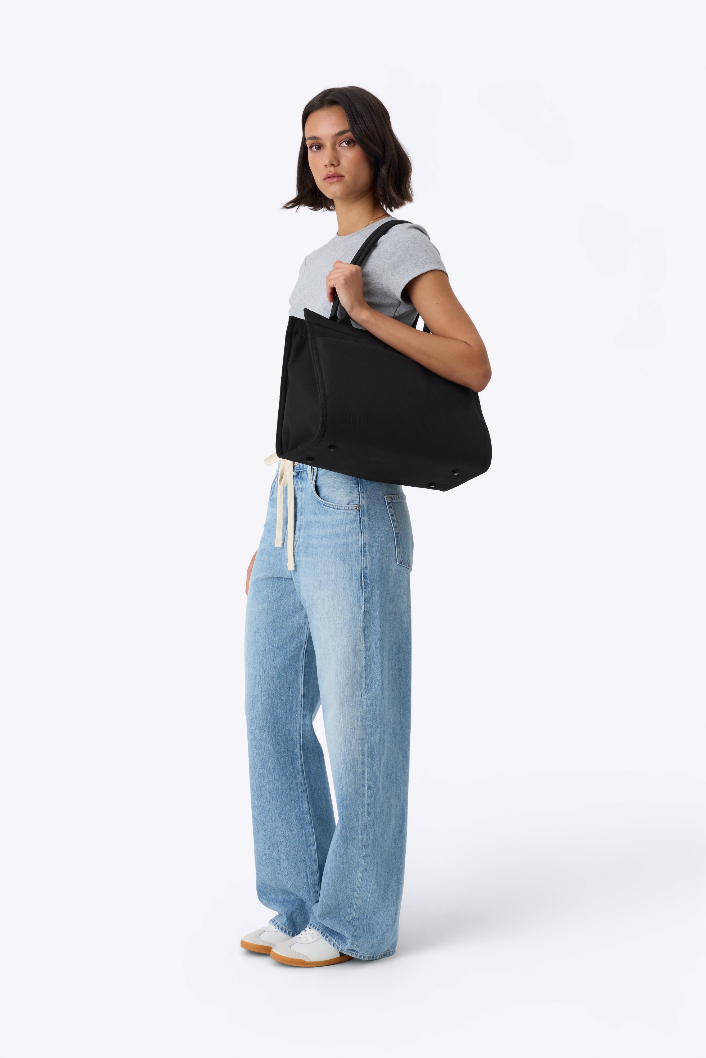 Stylish Black The Book Tote Bag - Perfect for Work, Travel & Everyday Use | Premium Leather Handbag for Women