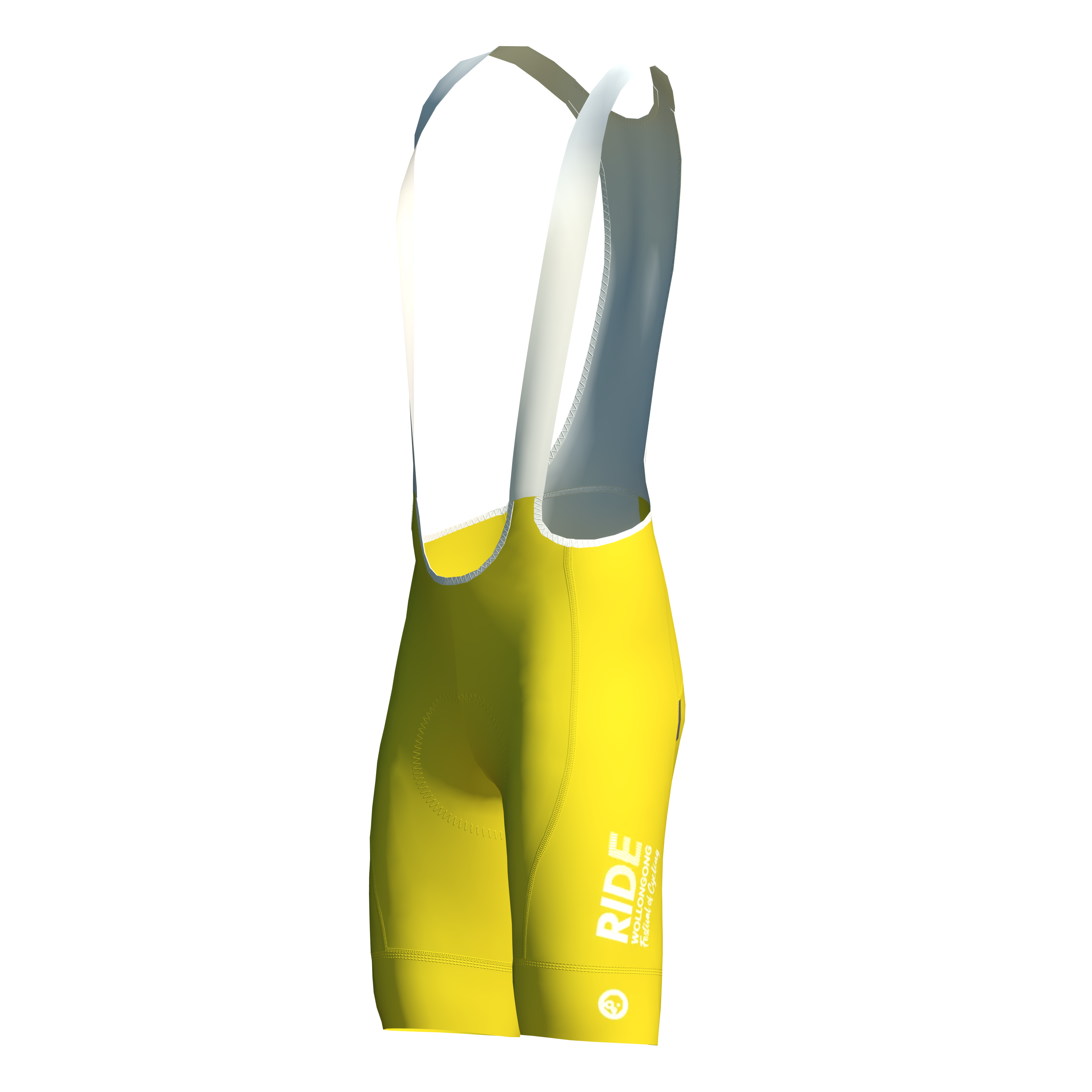 Wollongong Cycling Festival Bib Shorts - Full Print Yellow | High-Performance Cycling Gear for Men & Women | Perfect for Road Biking, Training & Competitions
